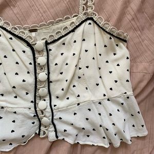 Free People heart crop top